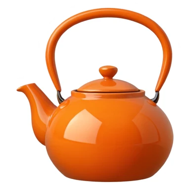orange tea pot sticker