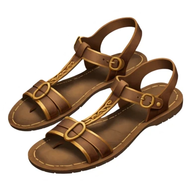 antique men's sandals
 sticker