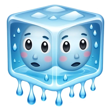 ice cube melting sticker