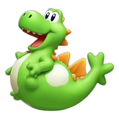 yoshi qui fait l'étoile sticker