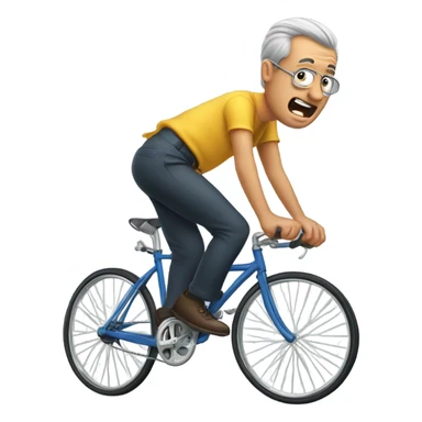 Man, what's a toupee farts while walking on a bicycle upside down￼ sticker