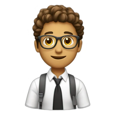 chico estudiando sticker