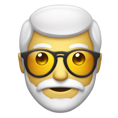 Extraterrestre con barba y gafas sticker