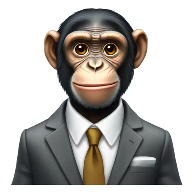 Chimpanzee in a suit sticker