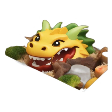 dragon wood bento box sticker