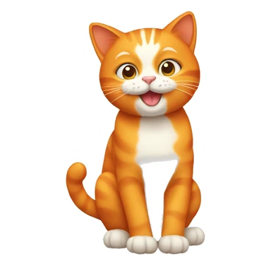 Orange cat thumbs uo sticker