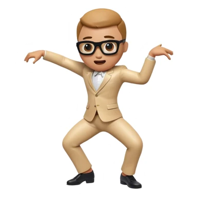 Cinematic Realistic Gangnam Style Pop Culture Emoji, showcasing a playful, iconic portrayal inspired by the hit song rendered with dynamic textures and fun, energetic lighting. sticker