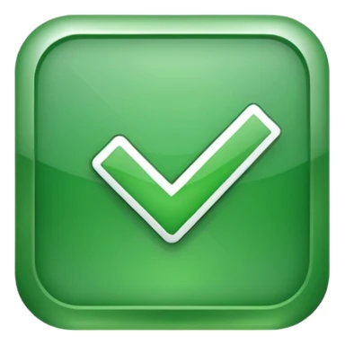 check mark button green square sticker