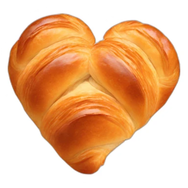 Heart croissant sticker