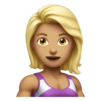 Female blonde bodybuilder sticker