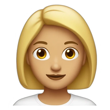 Chica 45 años rubia pelo muy corto ojos marrones sticker