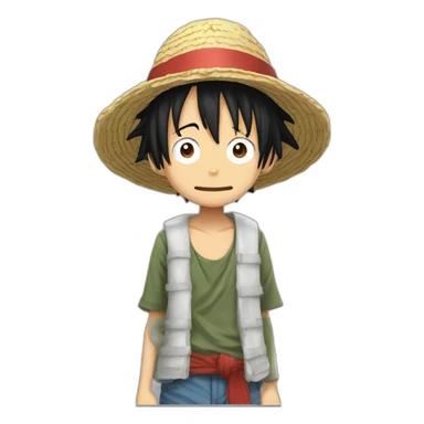 luffy as giga chad sticker