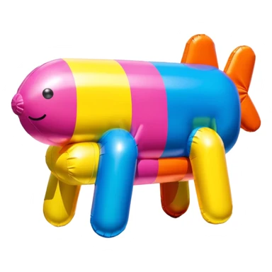   jeff koons style inflatable abstract art SPAM sculpture  sticker
