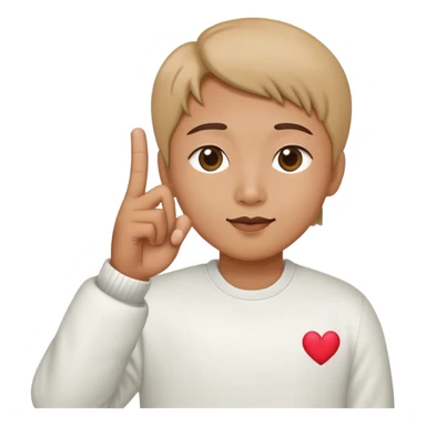 korean finger heart gesture sticker
