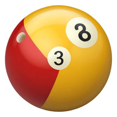 2 numbered billiard ball  sticker