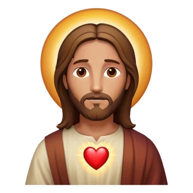 Jesus with heart  sticker