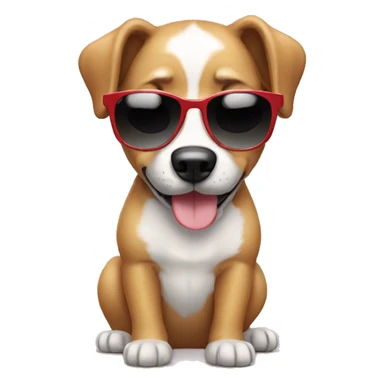 Nimmy dog with sunglasses sticker