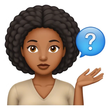 Black woman asking questions  sticker