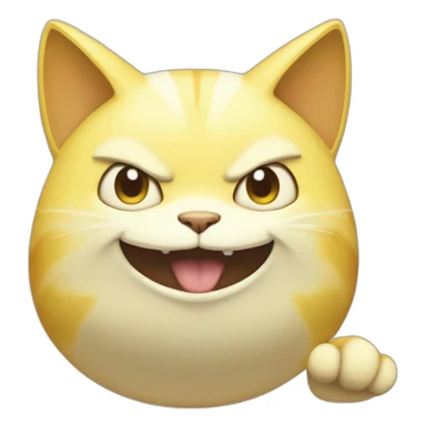 Yellow cat disguused of snorlax sticker