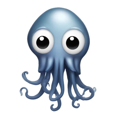 A squid squirting ink sticker