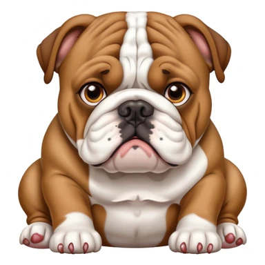 English bulldog waiting sticker