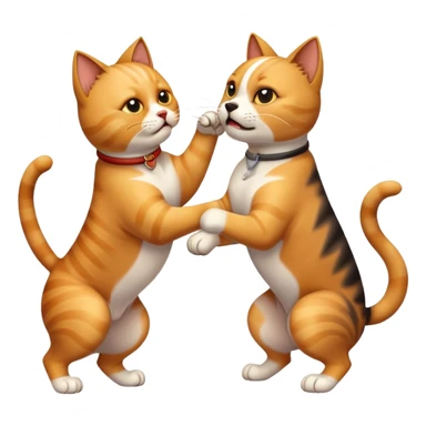cat fighting dog sticker