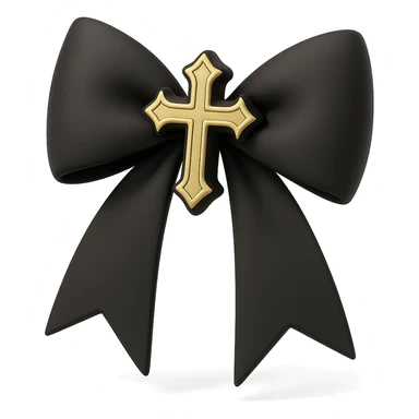 pink gothic bow, variation 3 sticker