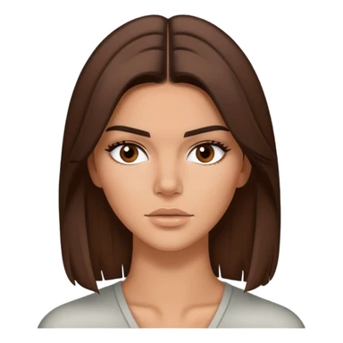 Kendall Jenner with Brown hair sticker