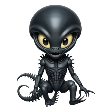 baby xenomorph from movie alien sticker
