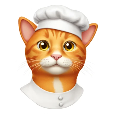 Orange Cat with a bakers hat sticker