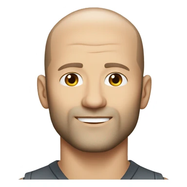 memoji of silver fox, jason statham, wearing v neck sticker