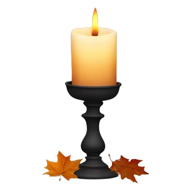 fall candle sticker