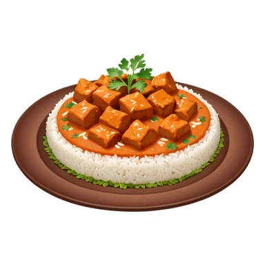 slack emoji indian butter chicken on rice sticker