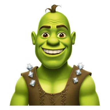 Shrek con diamantes  sticker