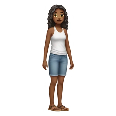 girl wearing flip flop sticker