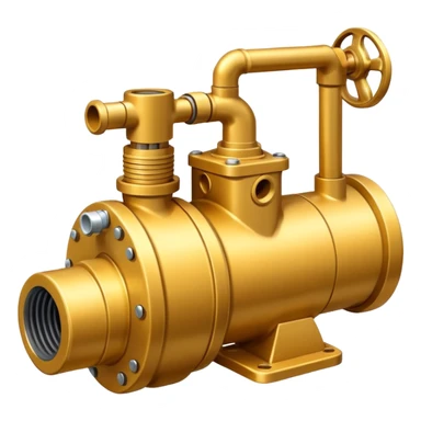 Plumbing pump, digital art emoji style, with clean lines, no face on objects, white background sticker