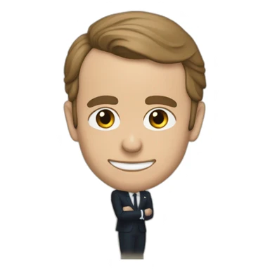 Macron qui fait un doigt d'honneur sticker