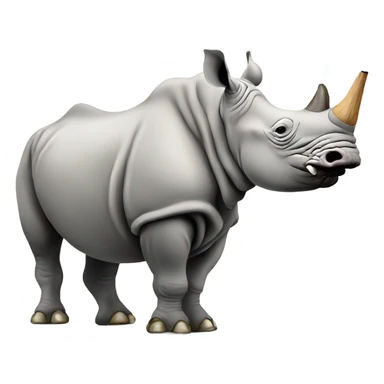 White rhino blowing smoking smoking sticker