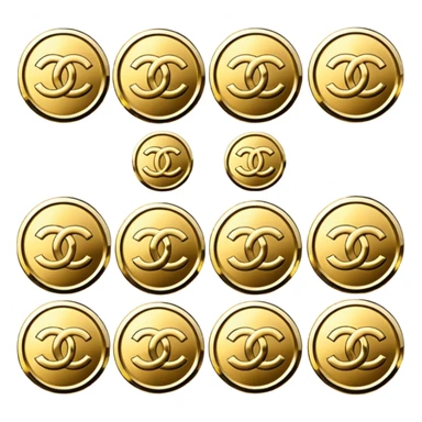 3 chanel coins sticker