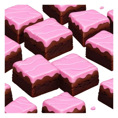 ultra realistic brownies with pink icing sticker