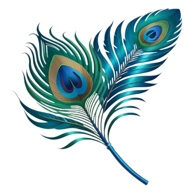 Peacko feather sticker
