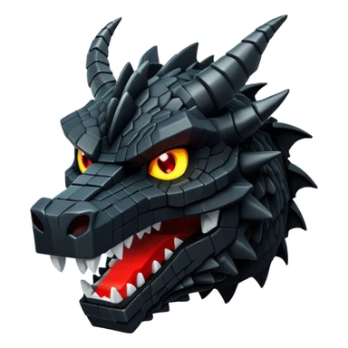 Minecraft black dragon head sticker