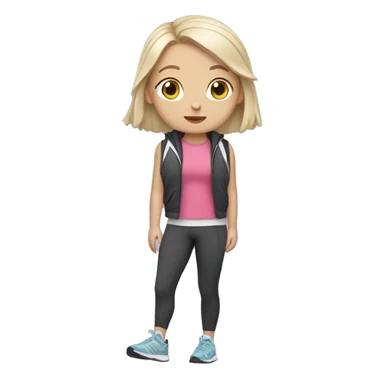 White girl taking a walk in sports outfit sticker