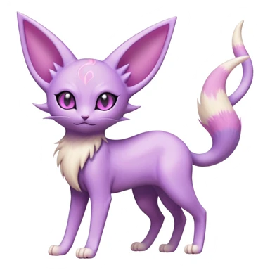 Espeon-Delcatty-Fakémon-hybrid-creature (full body)  sticker
