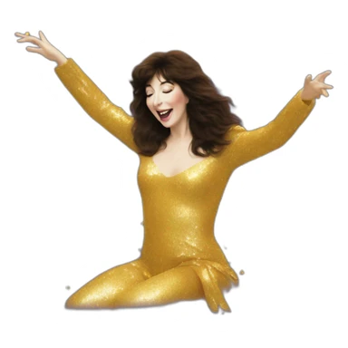 kate bush throwing glitter sticker