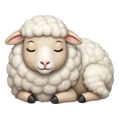 Sleepy sheep sticker