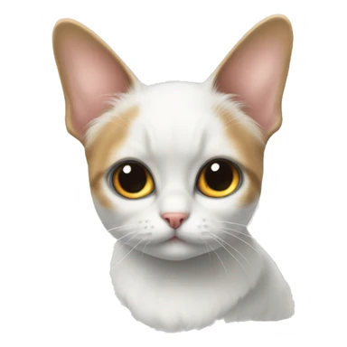 Chat blanc avec noeud papillon sticker