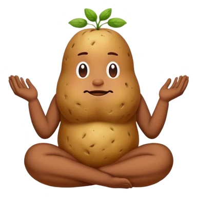 meditater potato creature  sticker