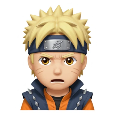 Related to chibi anime style characters of Naruto animes character who are angry only face   sticker