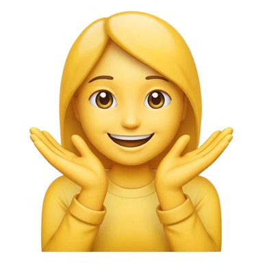 happy emoji with hands together praising  sticker